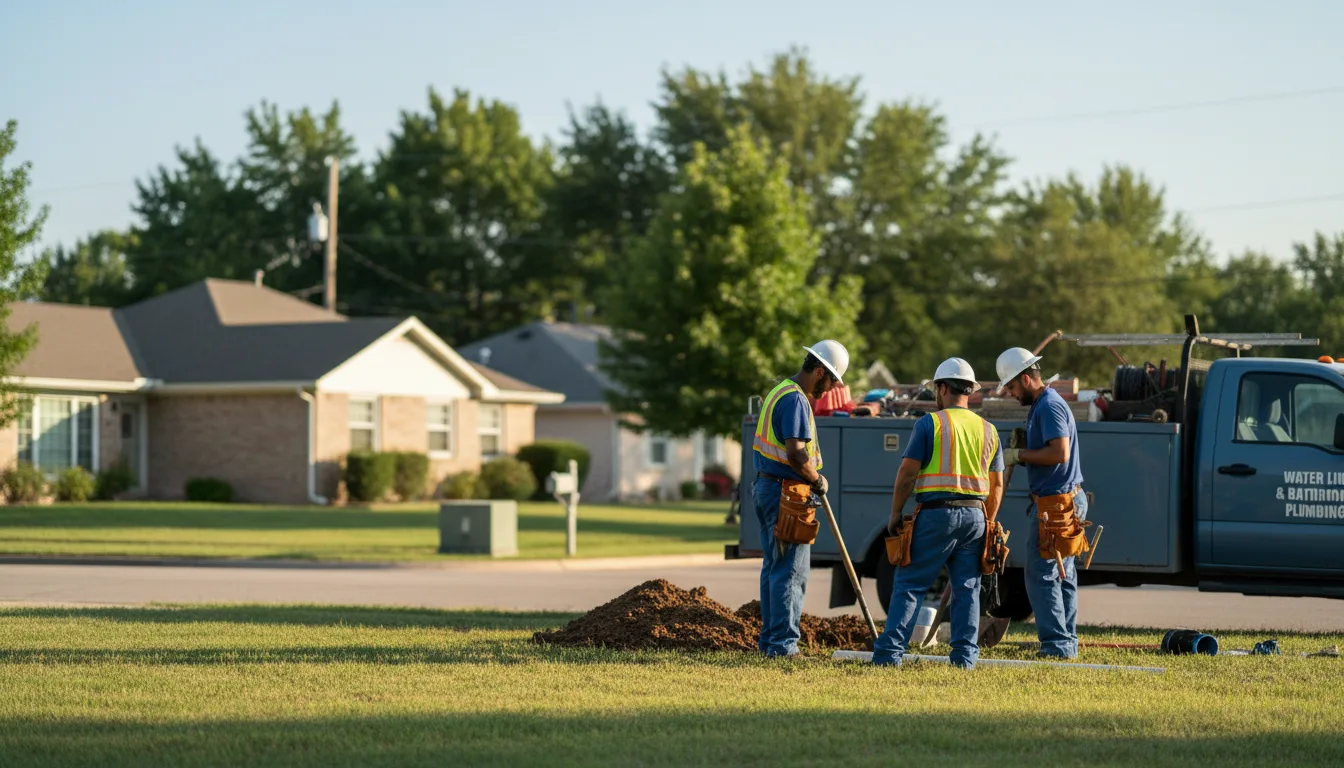 Residential water line and bathroom plumbing service in Pottsville, AR